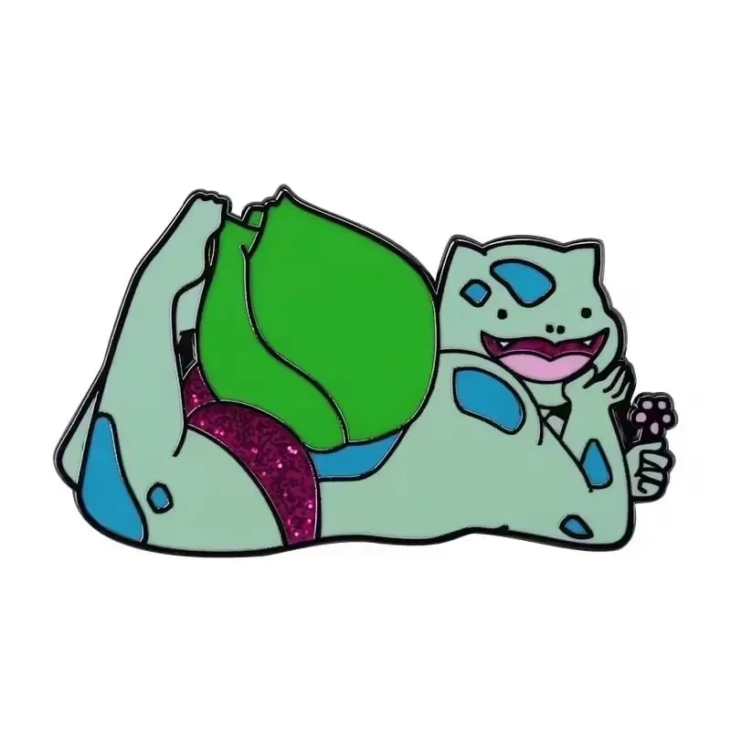 Pokemon Bulbasaur Enamel Pin for Backpacks Lapel Pins Brooch for Clothes Metal Badges Accessories Jewelry Friends Gifts