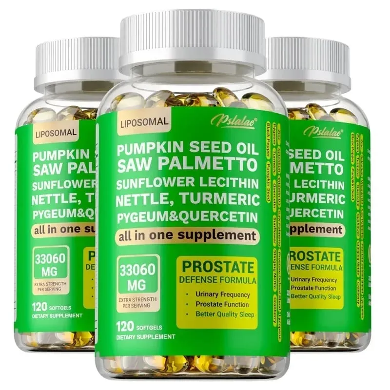 Prostate Support Supplement - DHT Blocker Promotes Urinary and Prostate Health Benefits Men's Health - Vegan