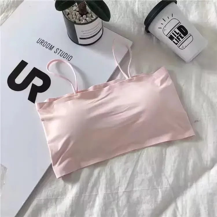 Comfortable Waist Beauty Back Wrap Chest Tube Top Girl No Steel Ring Camisole Bra Underwear New Female Simple Beauty Back