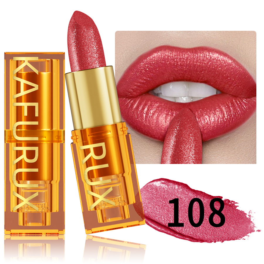 16Colors Bold & Intense Glitter Shiny Metallic Lipstick Lip Tint Long Lasting Lip Senior Matte Lip Makeup Gifts for Women Cosme