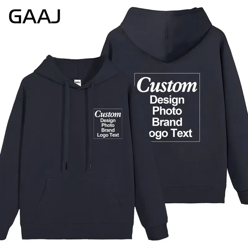 High Quality Custom Hoodie Cotton Sweatshirt Print Embroidery Brand Logo Text Photo Design Men Women Famliy Team Clothing 300g