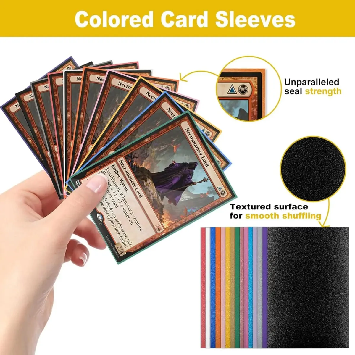 Ryshepro Premium Card Sleeves for MTG Card Game 150PCS Sleeves for TCG Yogioh Cards 66x91mm Card Protectors for Baseball Sports