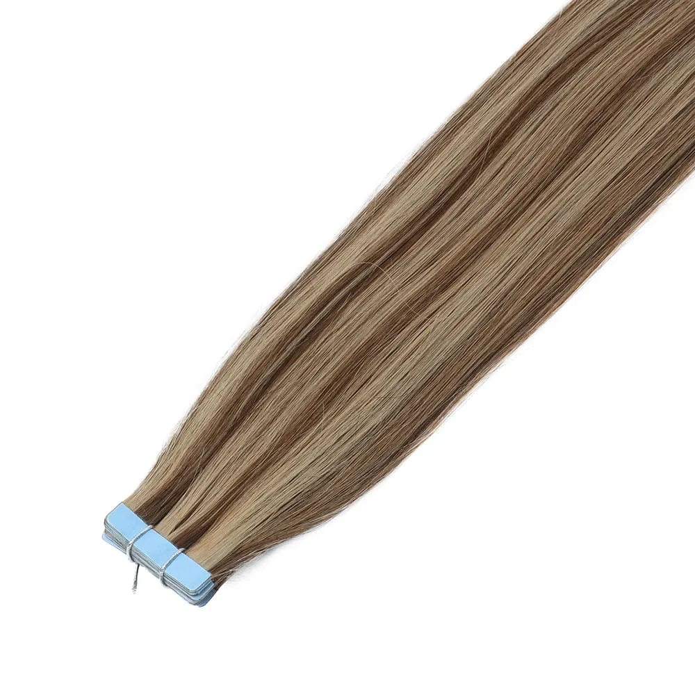 Seamless Tape in Extensions Human Hair Natural Tape in Hair Extensions Skin Weft PU Tape On Hair 20 PCS 12"-20" 50G/Pack