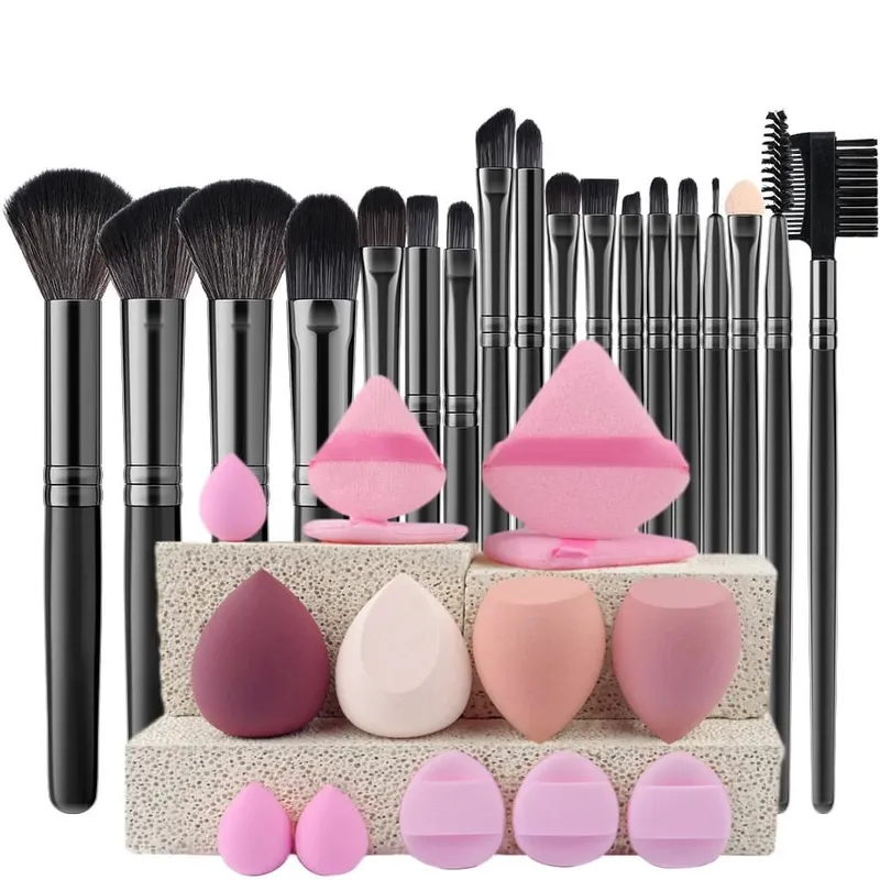 18PCS Women's Makeup Brushes Set - Eye Shadow Foundation Blush Cosmetic Brushes Soft Make up Tools with Storage Bag — image 19