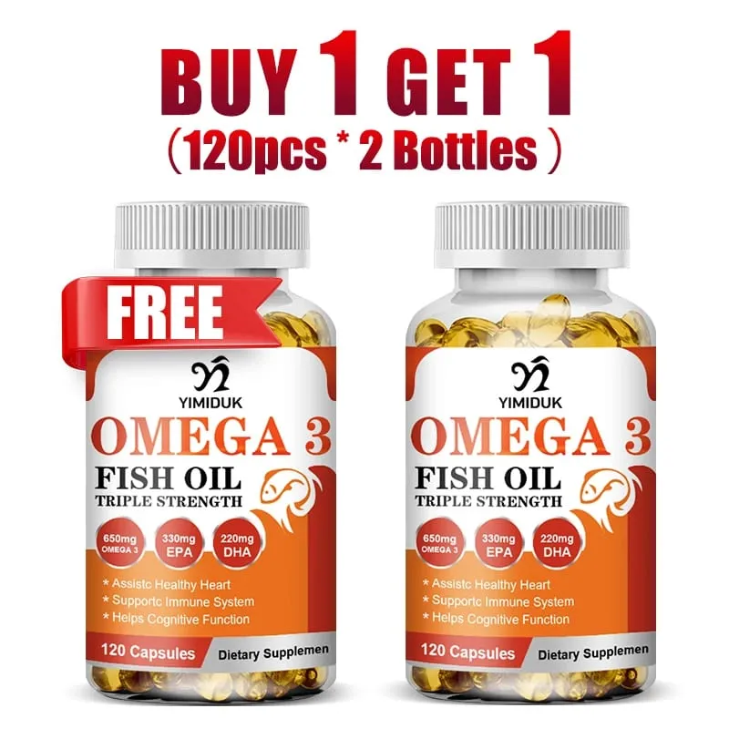 Vásároljon 1-et, kap 1-et ingyen! Ultra Strength Omega 3 halolaj-kiegészítő az immunitás hangulatának csontjaiért és a szív- és érrendszeri funkciókért GMP-tanúsítvánnyal rendelkezik