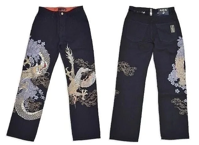 Vintage Japanese Selvedge Jeans Man Y2K High-end Brand Natural Indigo Dip Dyeing Harajuku Mopping Pants