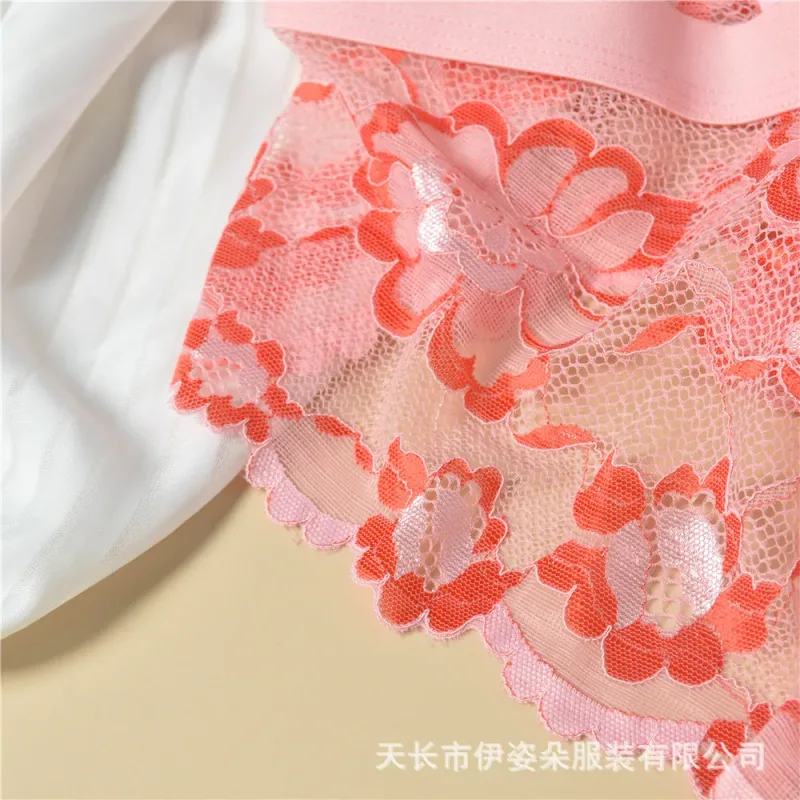 Biancheria intima sexy in pizzo Liscio Mutandine da uomo a sacchetto Prospettiva Slip da uomo floreali sottili Tentazione Mutande traspiranti a vita bassa in rete