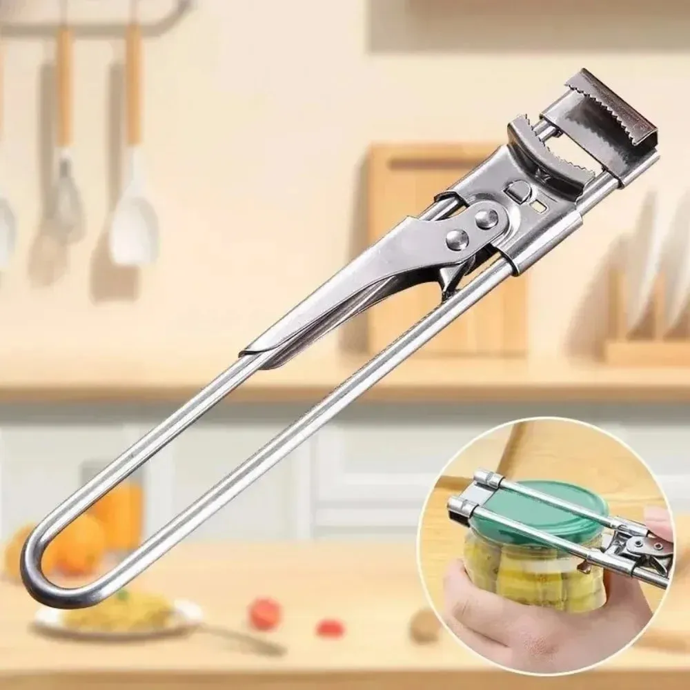 1/2Pcs Heavy Duty Stainless Steel Adjustable Multi Function Labor Saving Bottle Jar Can Opener Easy Grip Kitchen Tool Accessorie