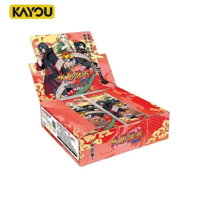 Genuine Naruto English Version Sreies2 T2W9 T4W6 Booster Box Anime TCG Rare CR Ninja World Collection Cards Kids Toy Gift