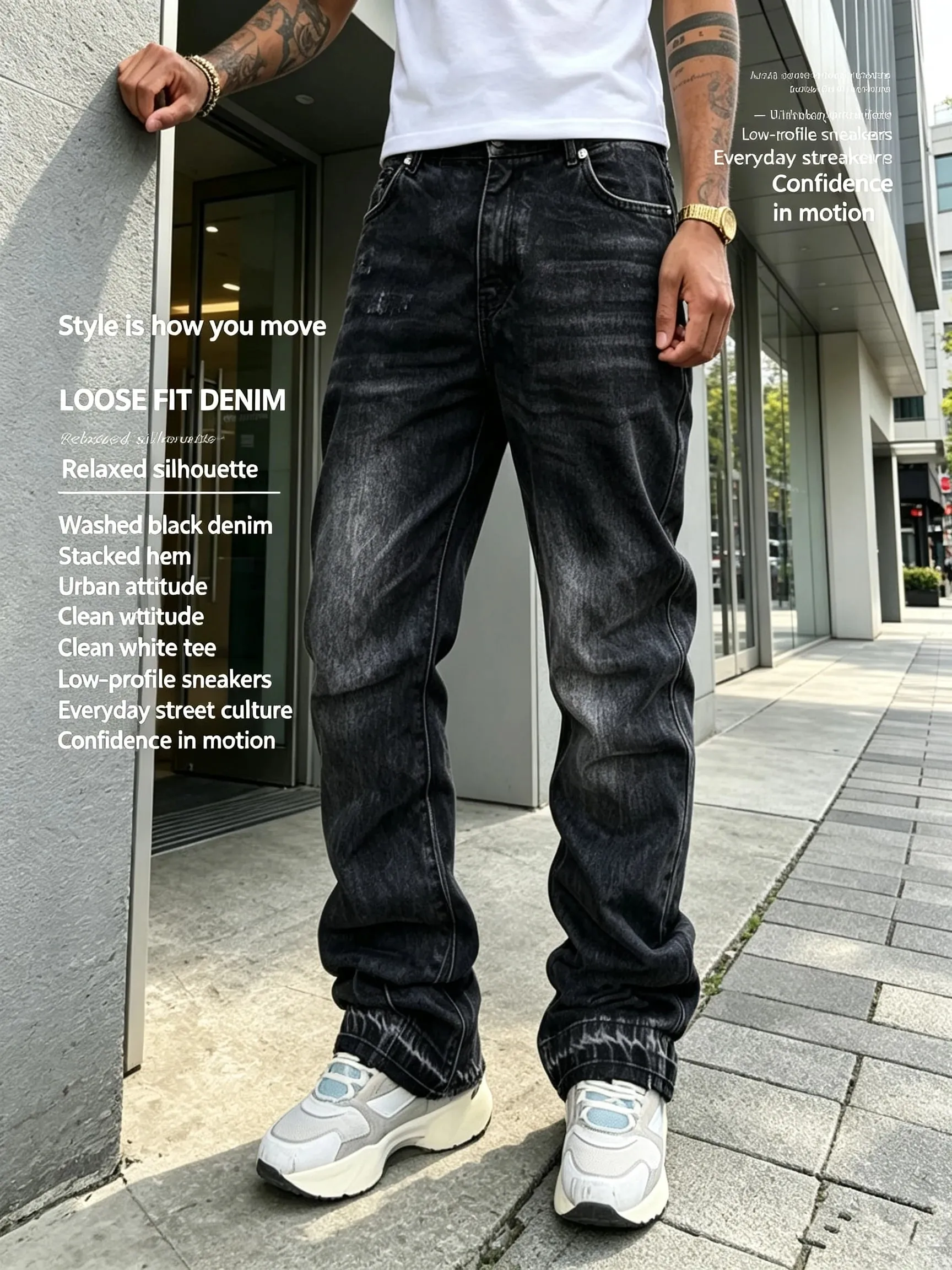 Men Y2K Baggy Bootcut Jeans Retro 2000s Street Swag Denim Pants Back Embroidery Distressed Washed Wide Leg Downtown Casual Jeans