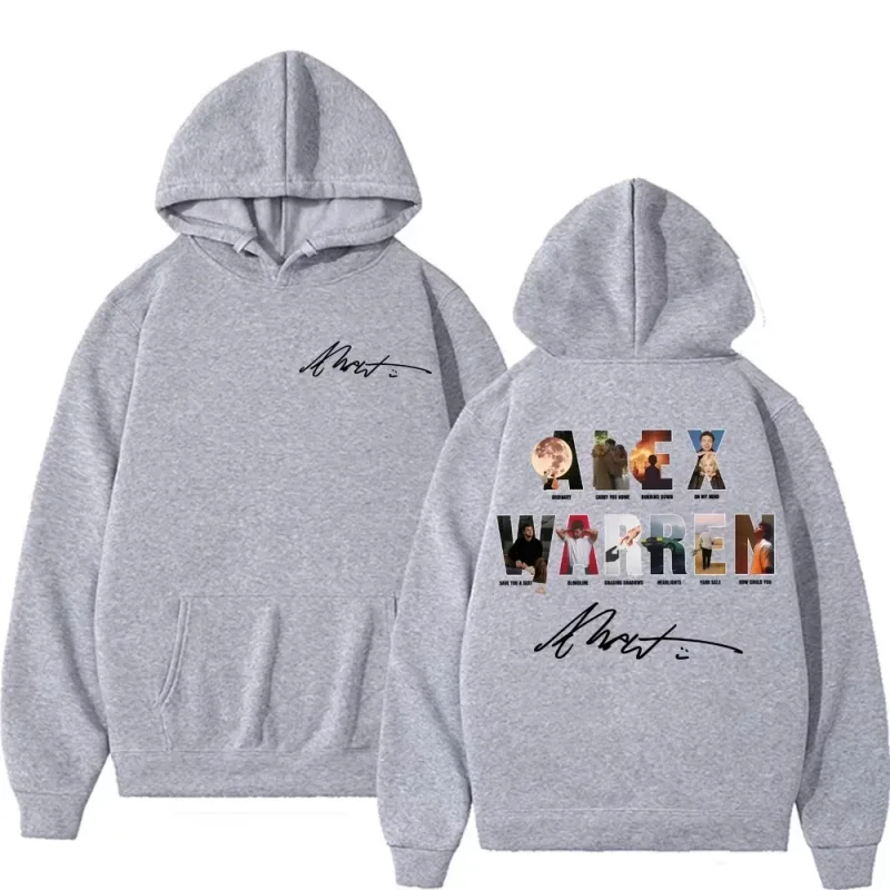 Alex Warren Album Song Titles Music Merch Hoodie Men's Women Fashion Retro Long Sleeve Pullover Winter Casual Fleece Sweatshirts