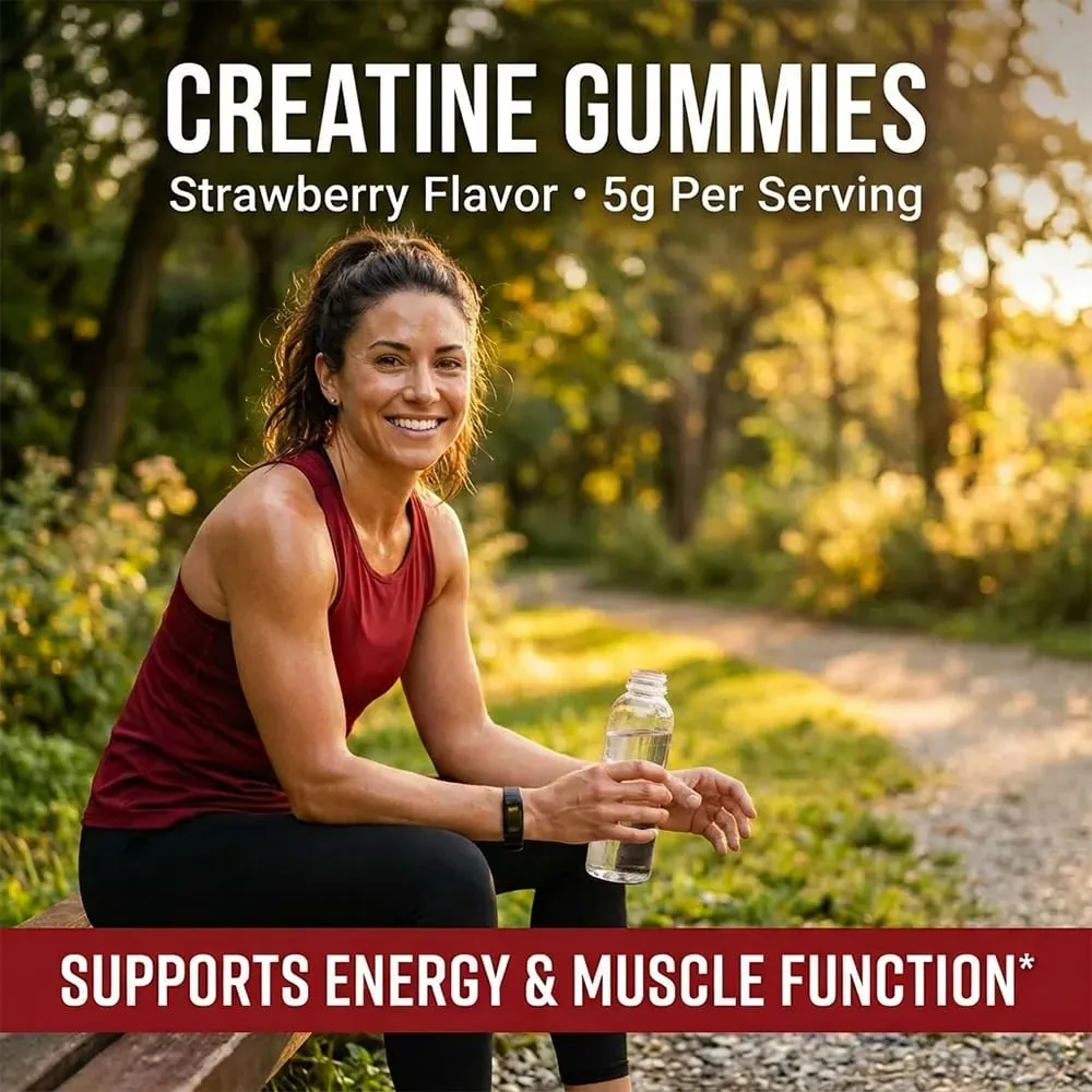 Creatine Monohydrate Gummies 5000mg Pre & Post Workout na Suporta para sa Lakas at Pagbawi ng Muscle Build Muscle Mass Vegan