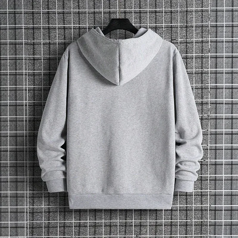 Black Letter Print Hoodies for Man Autumn Winter Hot Sale High Quality Hooded Sweatshirt Home Outdoor Casual Sport Warm Pullover