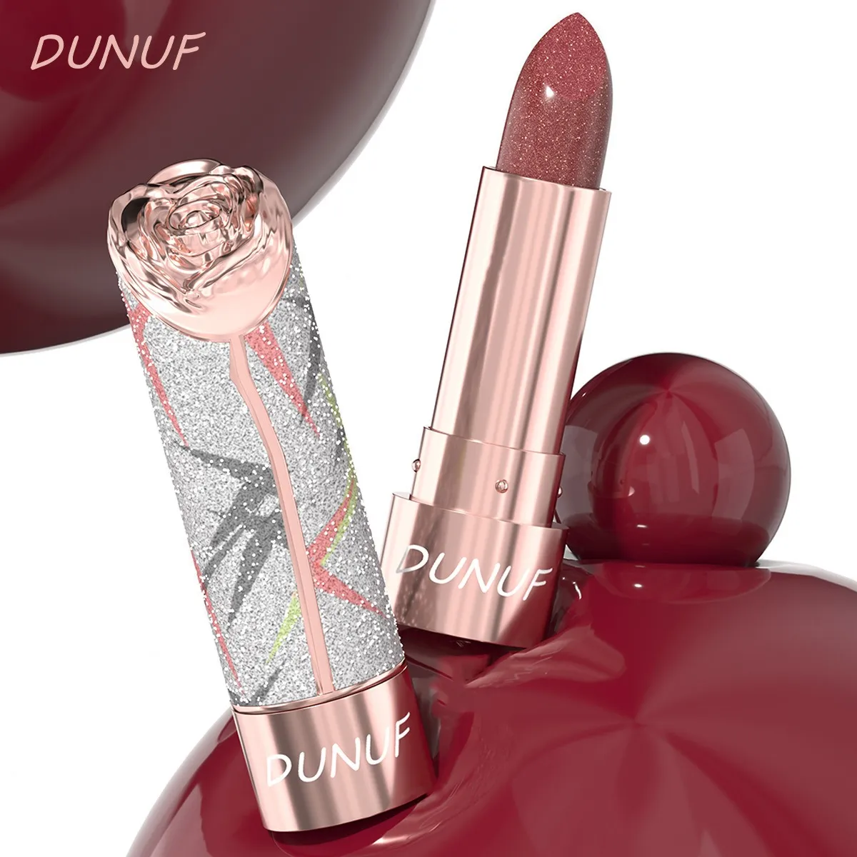 7 colores brillo dorado lápiz labial metálico brillo perla labios reluciente maquillaje alto pigmento terciopelo mate lápiz labial de larga duración