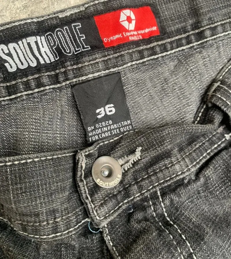 Fashion Gothic New Black Solid Color Washed Old Casual Jeans Men Y2K Street Cloth Vintage Popular High Waist Loose Wide Leg Pant