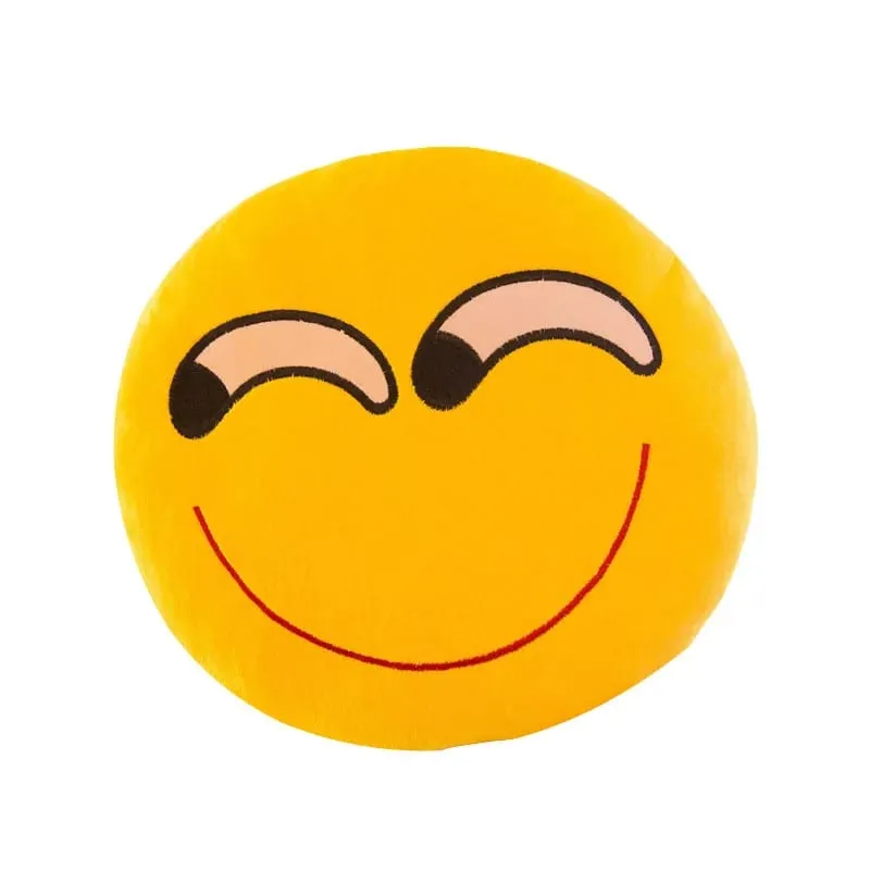 32cm Meme Emoji Smiley Face Plush Pillow Super Cute Soft Hugging Pillow for Sleeping Rest And Cushion - Toy Gift