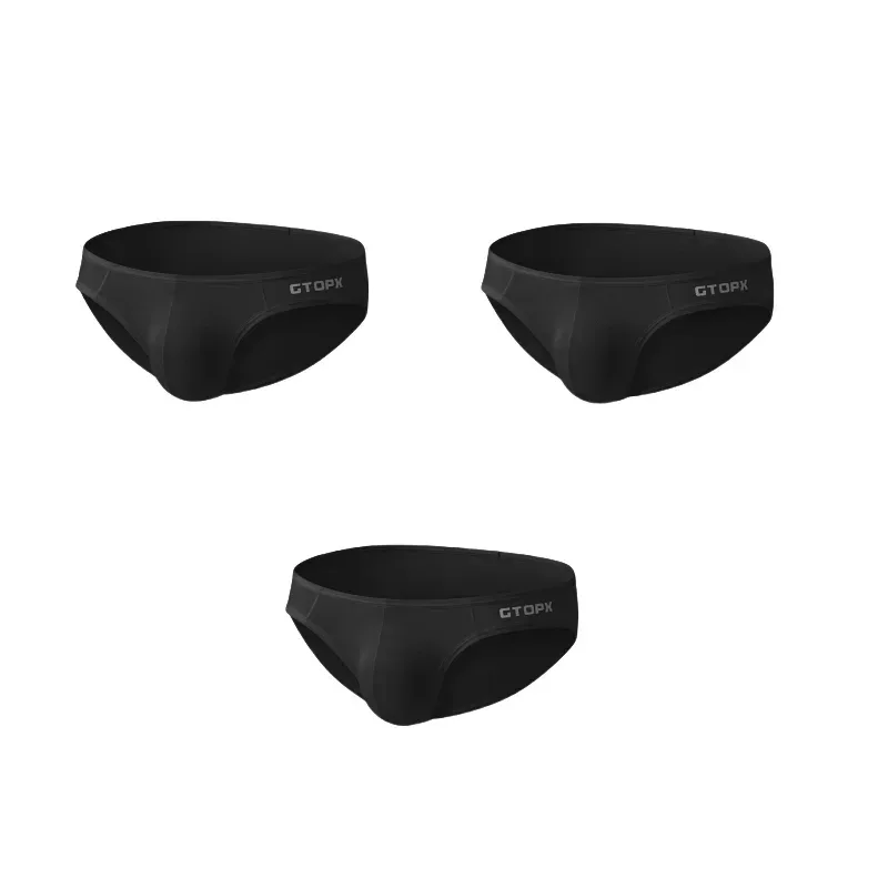 3Pack Mens Underpants Low Waist Briefs U Convex Bag Moisture-wicking Comfortable Sexy Mens Bikini 3256812265867383