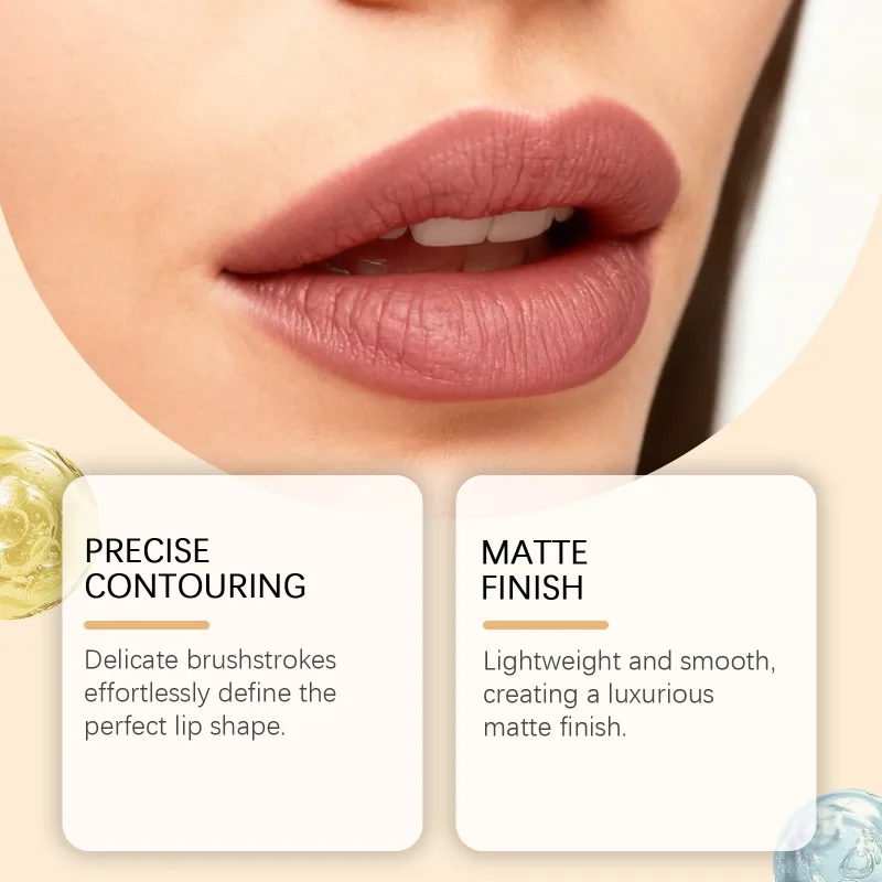 Kemasan Matte Pembaris Bibir Pensel Warna Noda Garis Tahan Luntur Bibir Penuh Sepanjang Hari Pakai Pigmen Berkrim Tentukan Bentuk Bibir Pensel