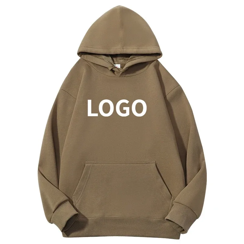 Customize Your Brand Logo Autumn Winter Mens Hoodies High-quality Heavy Weight Cotton Sweatshirt DIY Team Clothing Customization