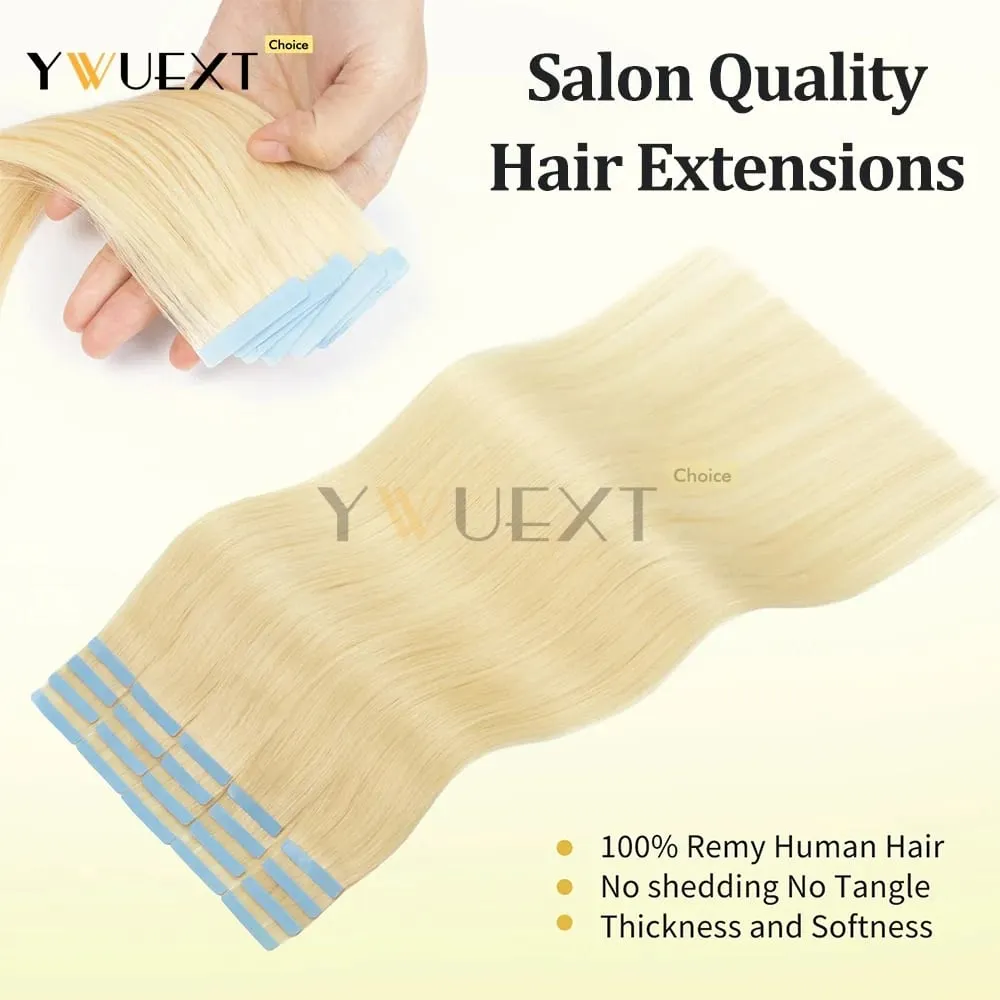 30G-50G Tape in Human Hair Extensions Natural Straight Machine Remy Hair 20pcs/pack Natural Look Hair Easy to Wear for Women