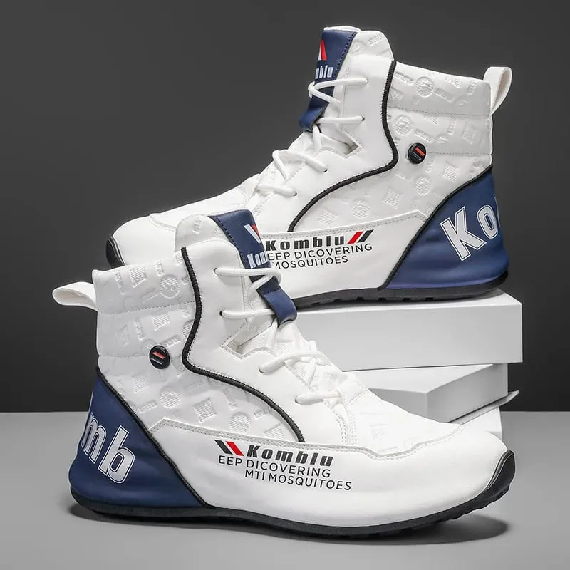High-Top Casual Sneakers with Trendy Embossed Design Soft and Shock-Absorbing Versatile for Daily Commuting Unisex Fashion Height-Increasing Sports Shoes 9