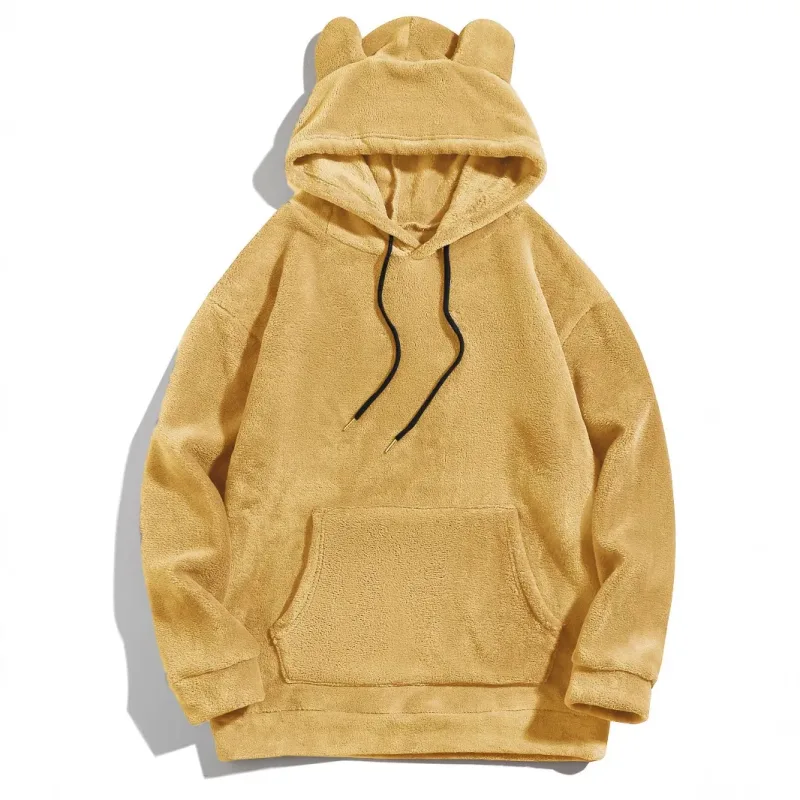 Men Autumn Winter Plus Size Hooded Coat Personality Fashion Casual Loose Daily Street Wear Male Hoodie Outerwear Tops