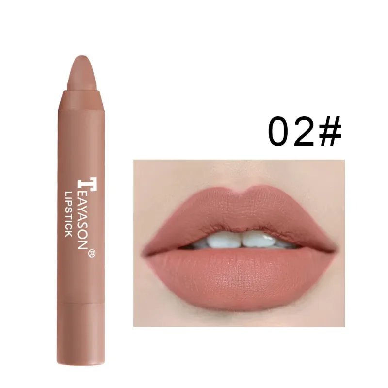 12 farben Samt Matte Lippenstifte Bleistift Wasserdicht Langlebig Sexy Rot Lippenstift auf-Stick Tasse Make-Up Lip Tint Stift kosmetik