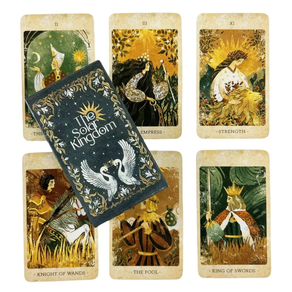 1/3/5 Pcs The Solar Kingdom Tarot Deck Oracle Set Divination English Versions Edition Board Playing Game Wholesale