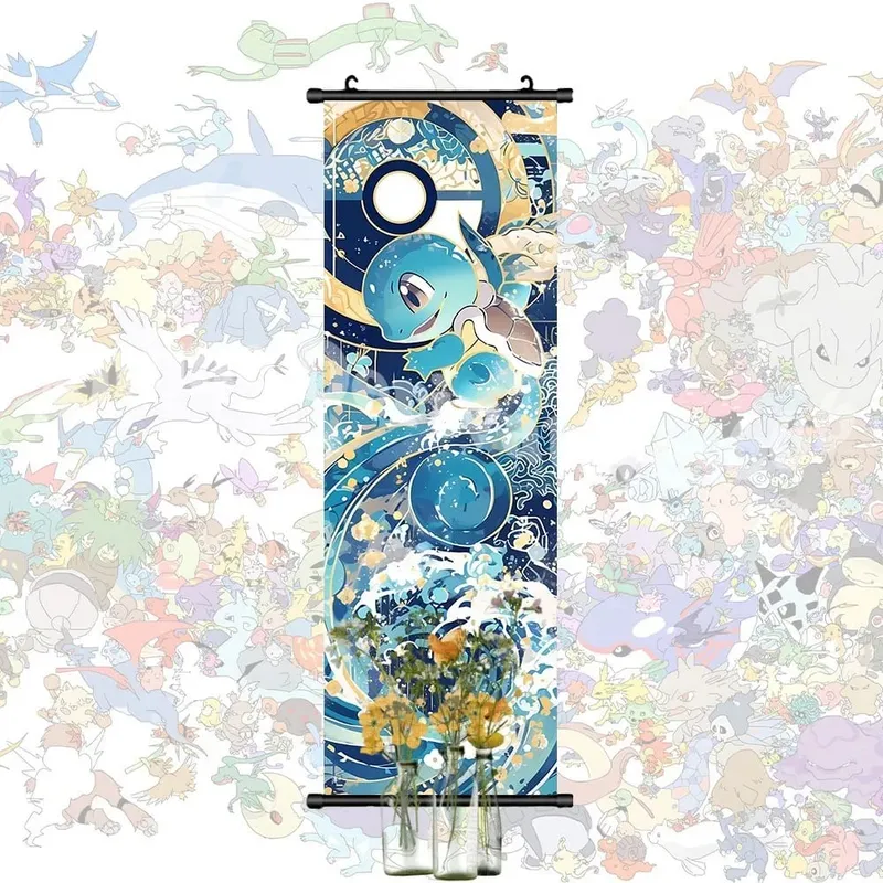 Έντυπη αφίσα Anime Έργα τέχνης τοίχου Gengar Εικόνες Charizard Ζωγραφική Καμβάς Pikachu Κρεμαστά ειλητάρια Διακόσμηση δωματίου στο σπίτι