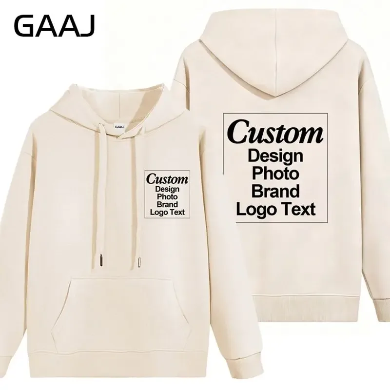 High Quality Custom Hoodie Cotton Sweatshirt Print Embroidery Brand Logo Text Photo Design Men Women Famliy Team Clothing 300g