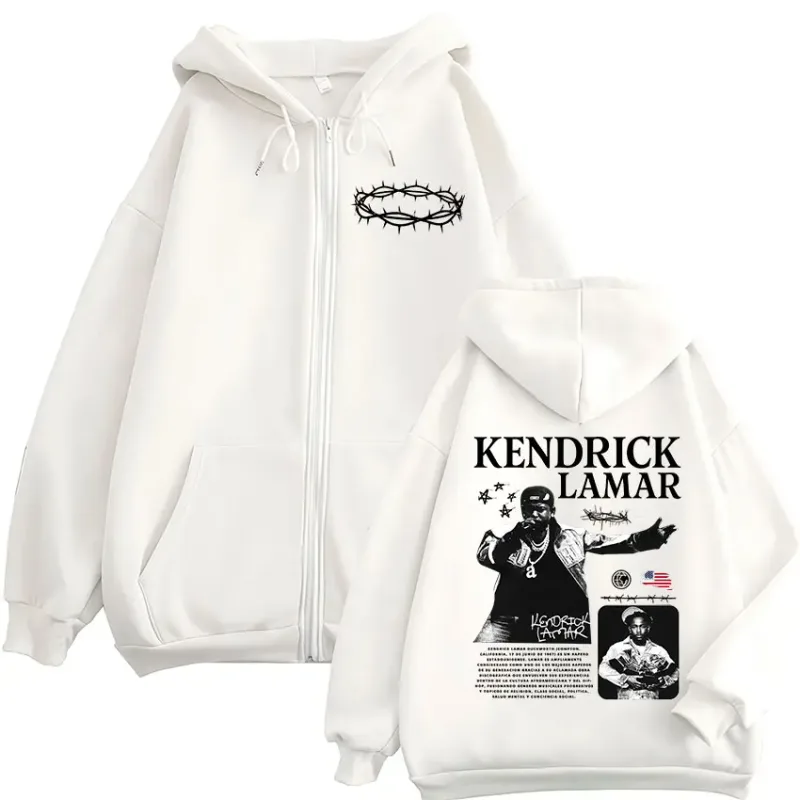 Rapper Kendrick Lamar They Not Like Us Zipper Hoodies Men Women Clothing Fashion Hip Hop Zip Up Hooded Sweatshirts Hoodie Jacket