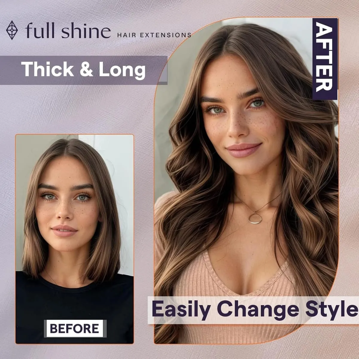 Full Shine One Piece 50G Genius Tape In Hair Extensions 100% Remy Human Hair Invisible Skin Weft Thick Ends For Women
