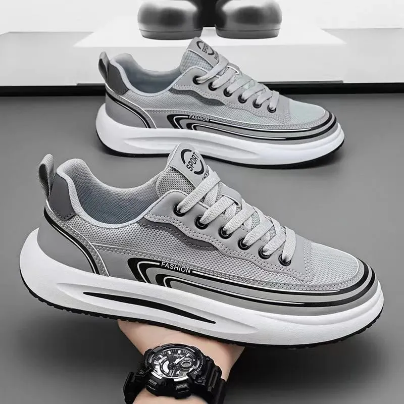 Mens Casual Sport Shoes Loafers Summer Breathable Mesh Tennis Sneakers Outdoor Non‑Slip Lightweight Running Shoes