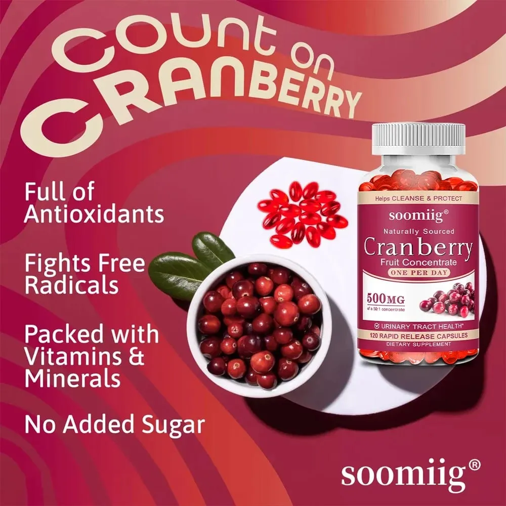 Viên nang nam việt quất hữu cơ - Giàu vitamin C hỗ trợ sức khỏe đường tiết niệu và bàng quang Thúc đẩy quá trình giải độc làm sạch