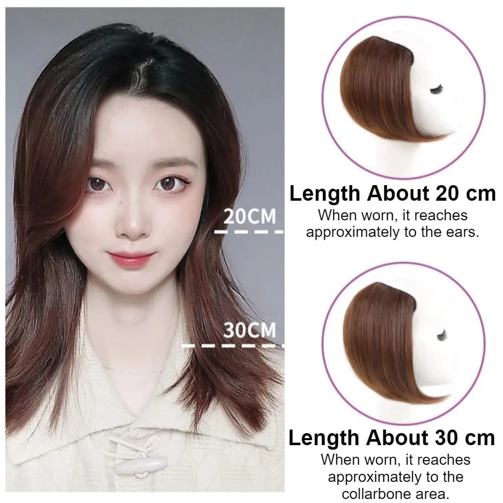 20cm/30cm Invisible Straight U-Shape Part Wig Pad Hairpiece for Women One Piece Clip-in Hair Extension Increased Hair Volume Wig