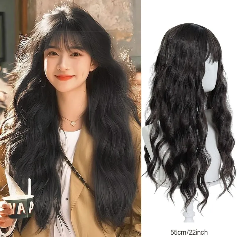 Voluminous Curly Synthetic Fiber Wig Topper – No Cap Needed BB Clips Secure Add Length & Body for Commute or Events