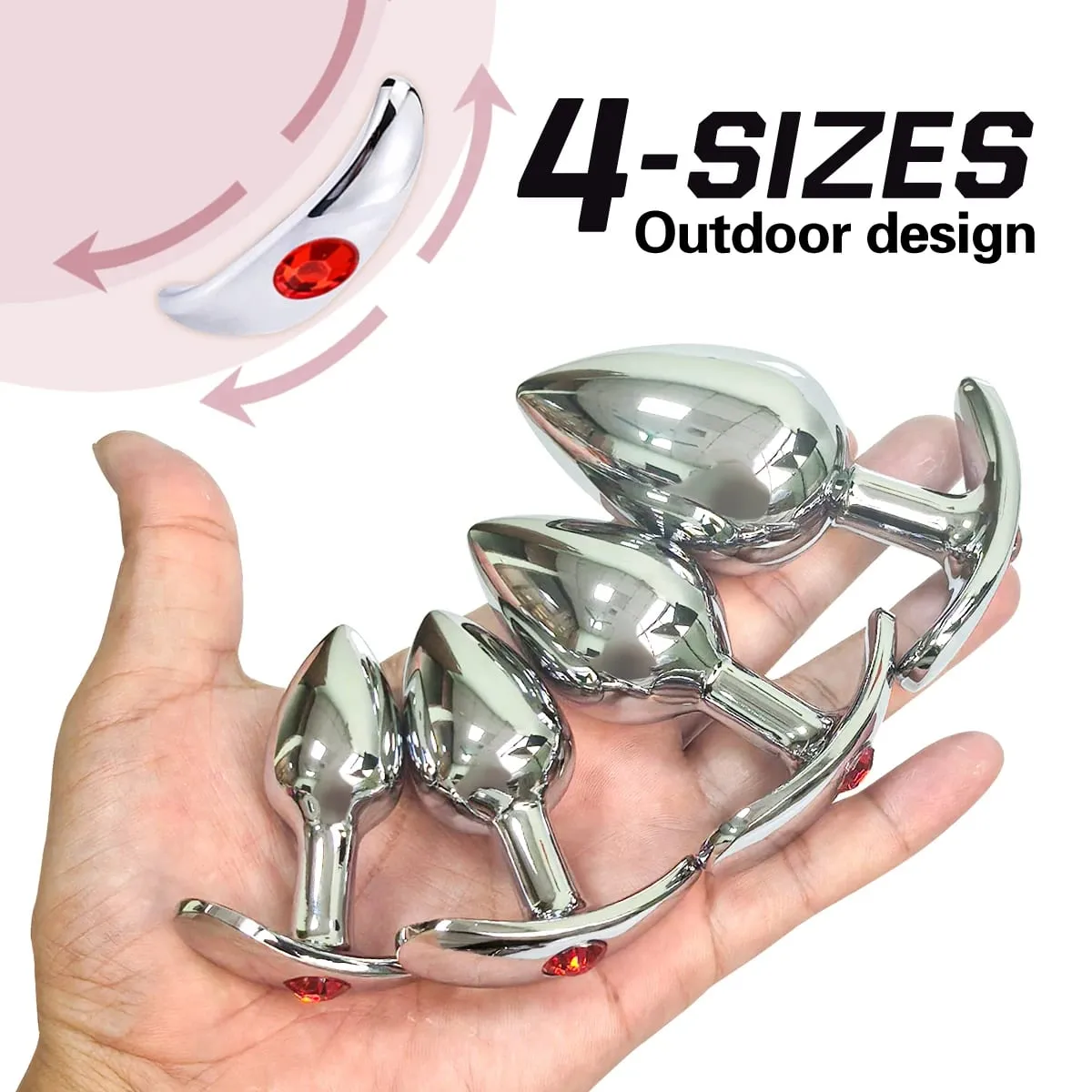 4 Size Metal Anal Plug Anchor Base Fit the Hip Design Tail Female/Male Dildos Couples Adults Game Adult Toys Sex Toys