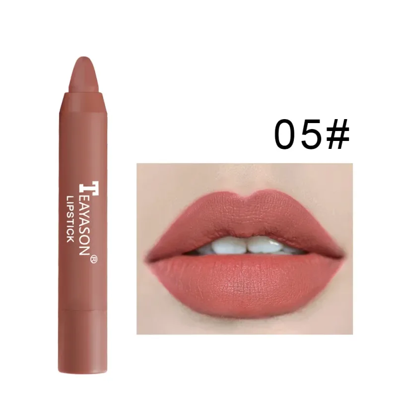 12 farben Samt Matte Lippenstifte Bleistift Wasserdicht Langlebig Sexy Rot Lippenstift auf-Stick Tasse Make-Up Lip Tint Stift kosmetik