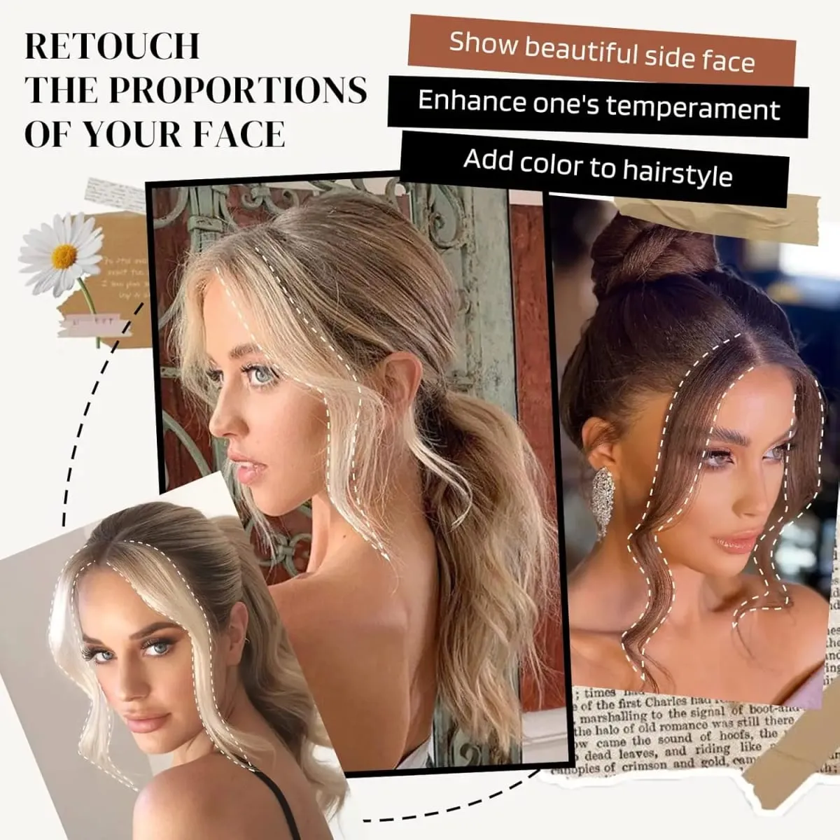 Curly Wavy Clip-in Synthetic Hair Extensions More Colorful Hair Accessories for Women,ins Hair Extension Clip — image 4
