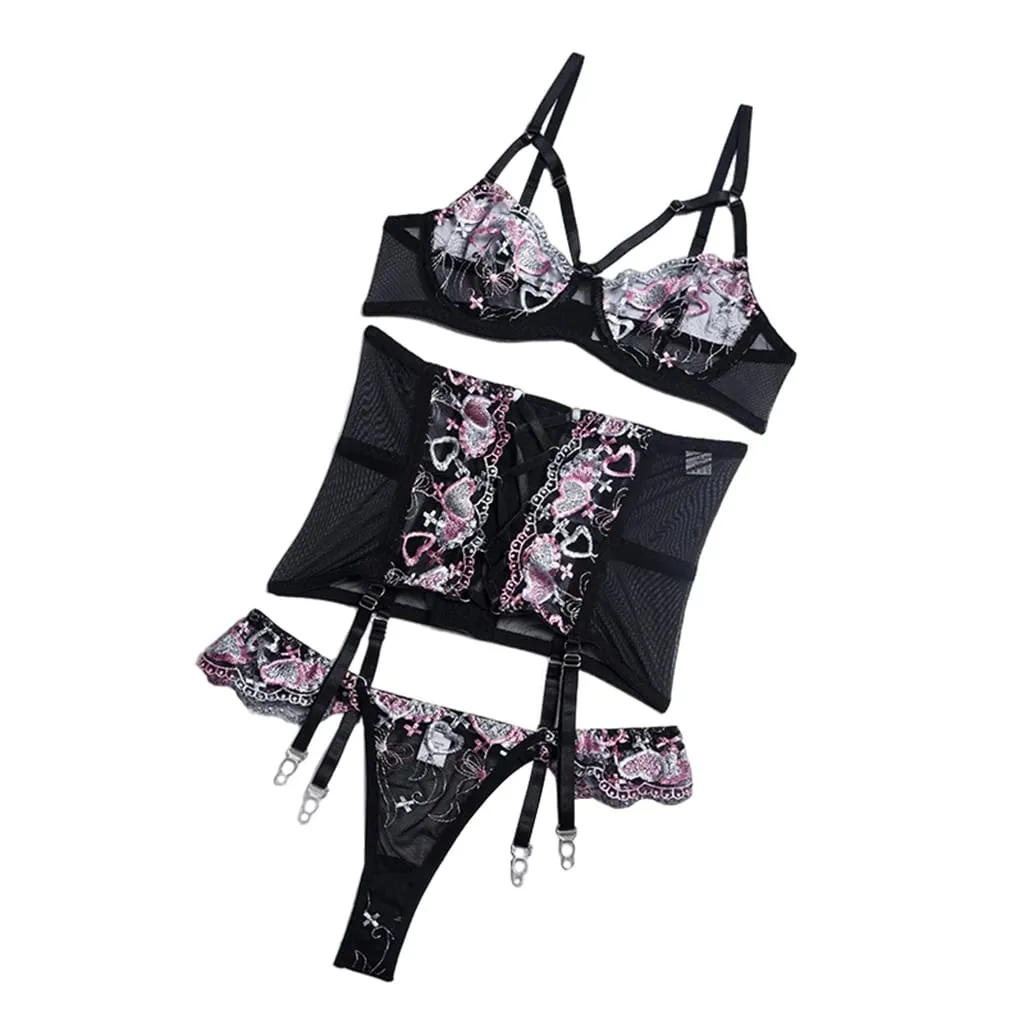 Women Lingerie Set Lace Bra and Panty Set Bralette Sleepwear Ladies Lingerie Kit