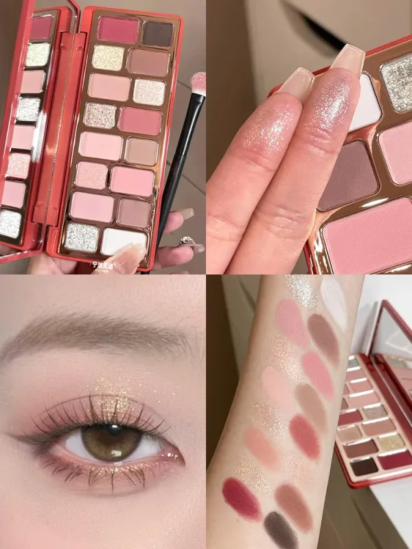 Cheeryep Aauthcntice Sell Qianyan 16 Color EyeShadow Palette Pink Brown Cowboy Blue Multicolor Matte Pearl Smoky Eye Makeup