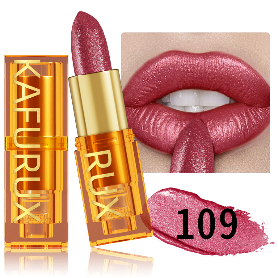 16Colors Bold & Intense Glitter Shiny Metallic Lipstick Lip Tint Long Lasting Lip Senior Matte Lip Makeup Gifts for Women Cosme
