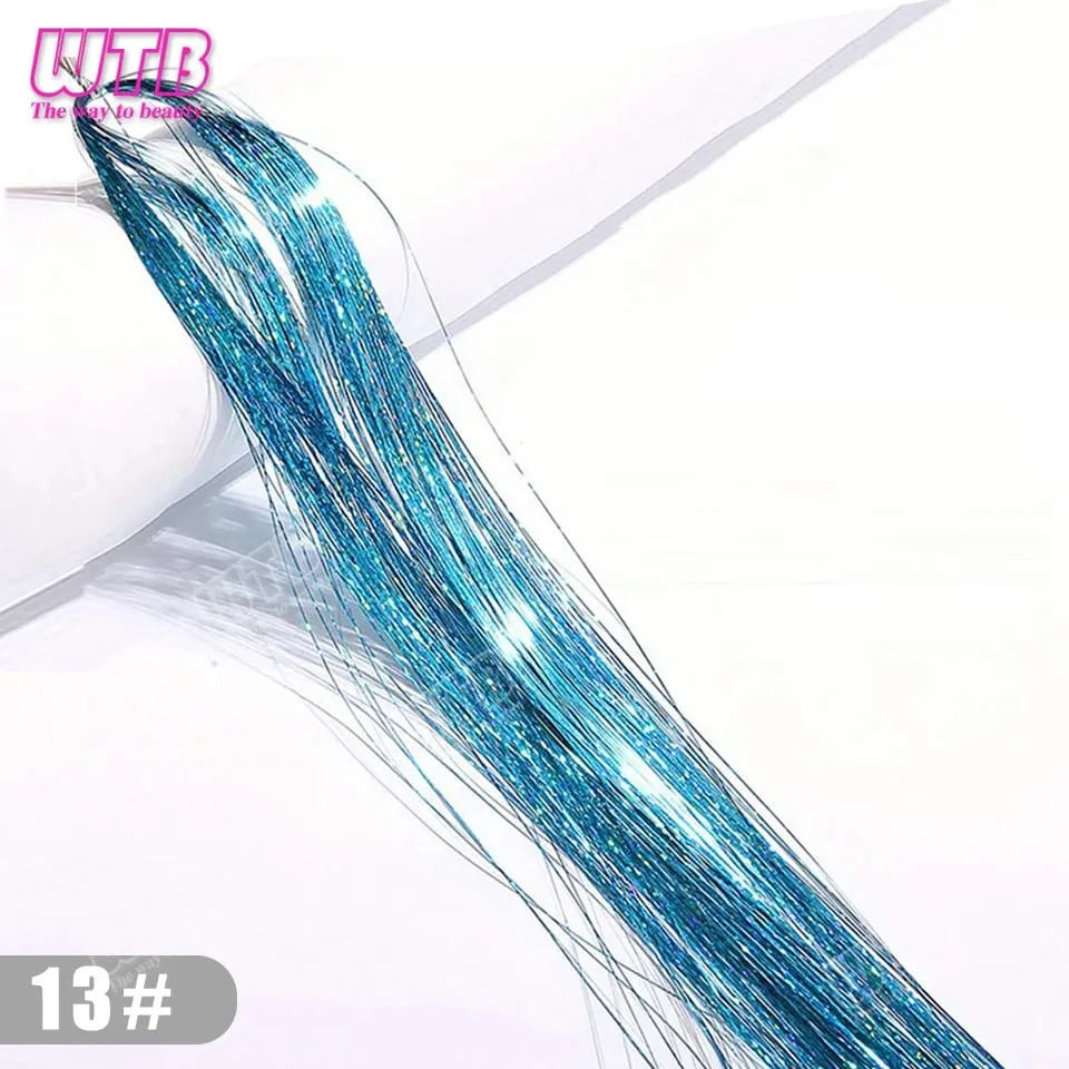 Multi-Color Glitter Synthetic Hair Extension Wig BB Clip Style Suitable for Women and Girls to Wear During Holidays and Events