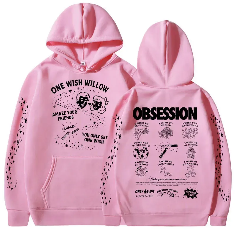 Horror Movie Obsession One Wish Willow Hoodies Men's Women Clothing Fashion Gothic Oversized Long Sleeves Hooded Sweatshirts