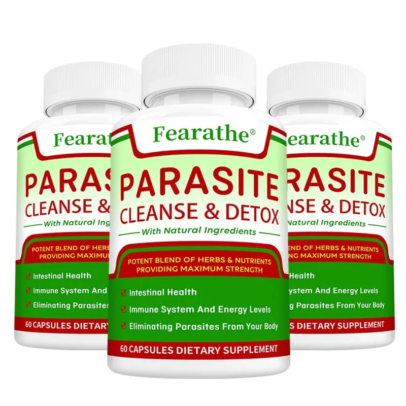 Parasite Cleanse & Detox Capsules - Promote Intestinal Cleansing and Detoxification Relieve Constipation Supplements