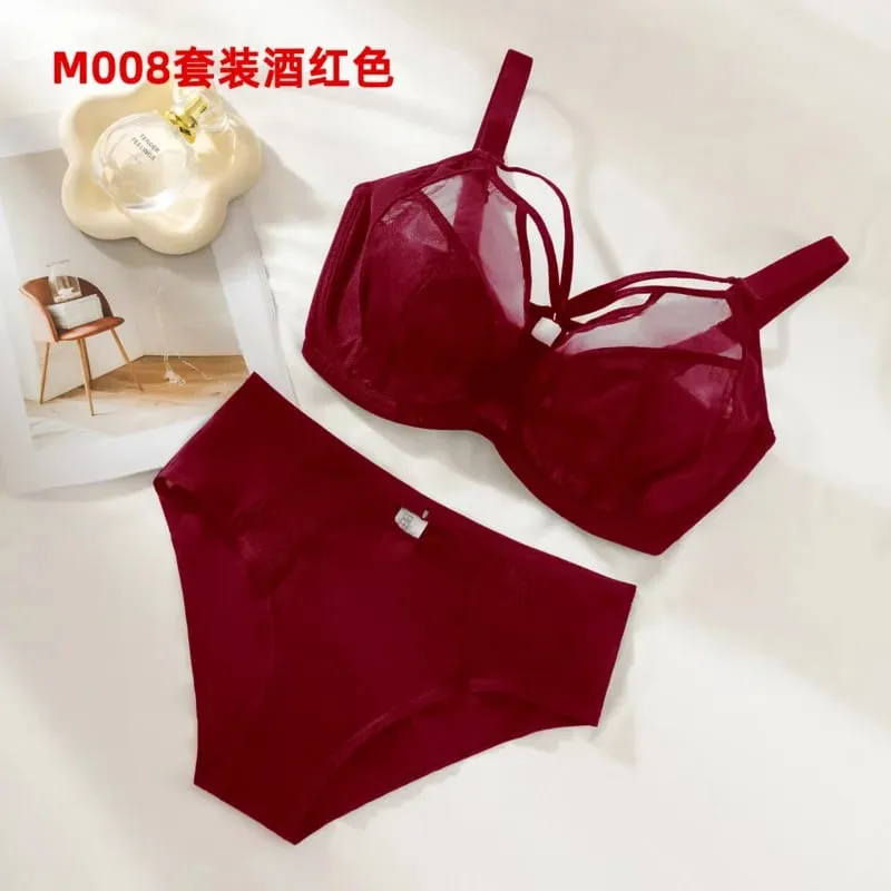 C D E F G H I J K Cup 34 36 38 40 42 Underwear Bra Set Push Up Brassiere Lingerie 2 Piece Sets Plus Size Women Ladies Lingeries