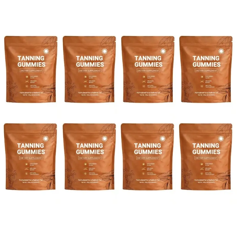 Gomitas bronceadoras para mujeres Respaldo bronceador sin sol Vegano Sin azúcar Astaxantina y licopeno sin OGM 60 unidades