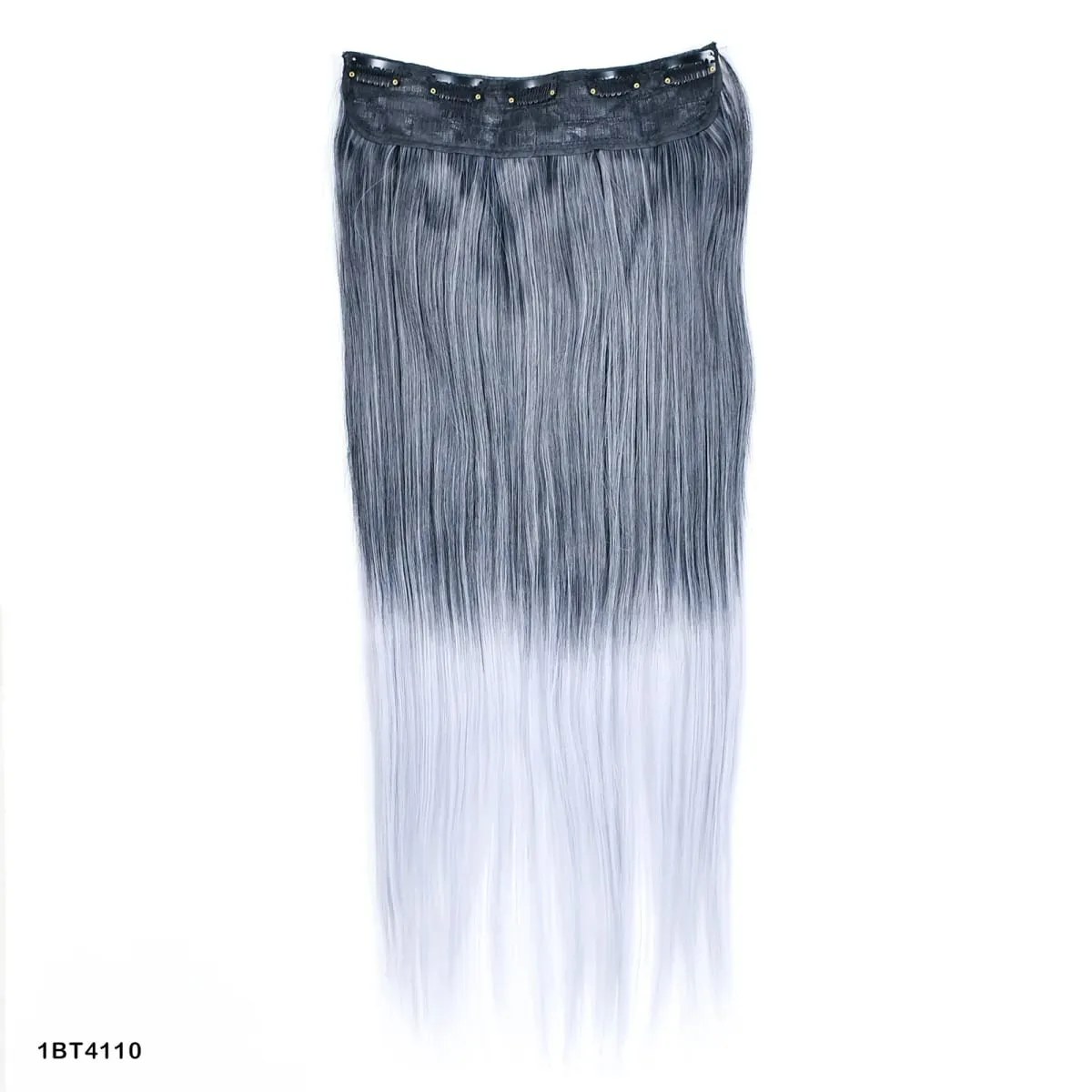 Zolin Clip in Hair Extension One Piece Long Straight Hair Black Gray Color Synthetic Hairpieces For Women Cosplay Use