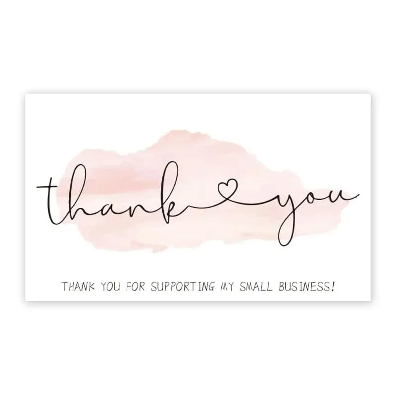 30pcs Copperplate Thank You Card Gift Packaging Thank You Card Greeting Card Decorative Greeting Cards