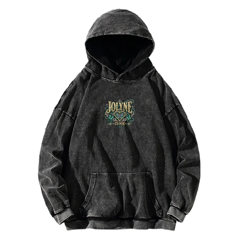 Jolyne Cujoh JoJo's Bizarre Adventure Hoodies Manga Vintage Washed Streetwear Men Long Sleeves Oversized 100% Cotton Hooded Tops